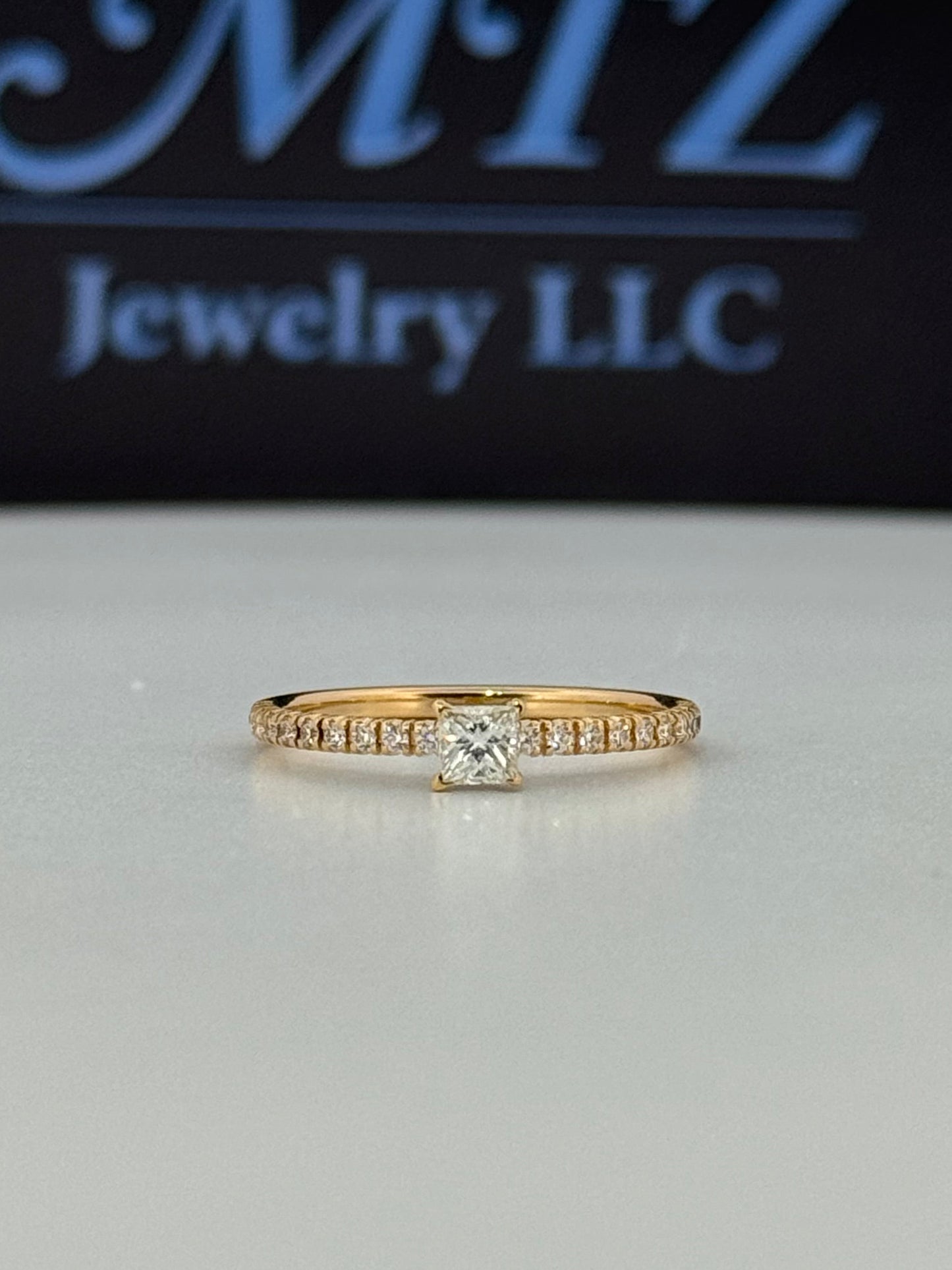 Etincelle De Cartier Ring, Princess- Cut Diamond, Paved 18k Yellow Gold Size 50