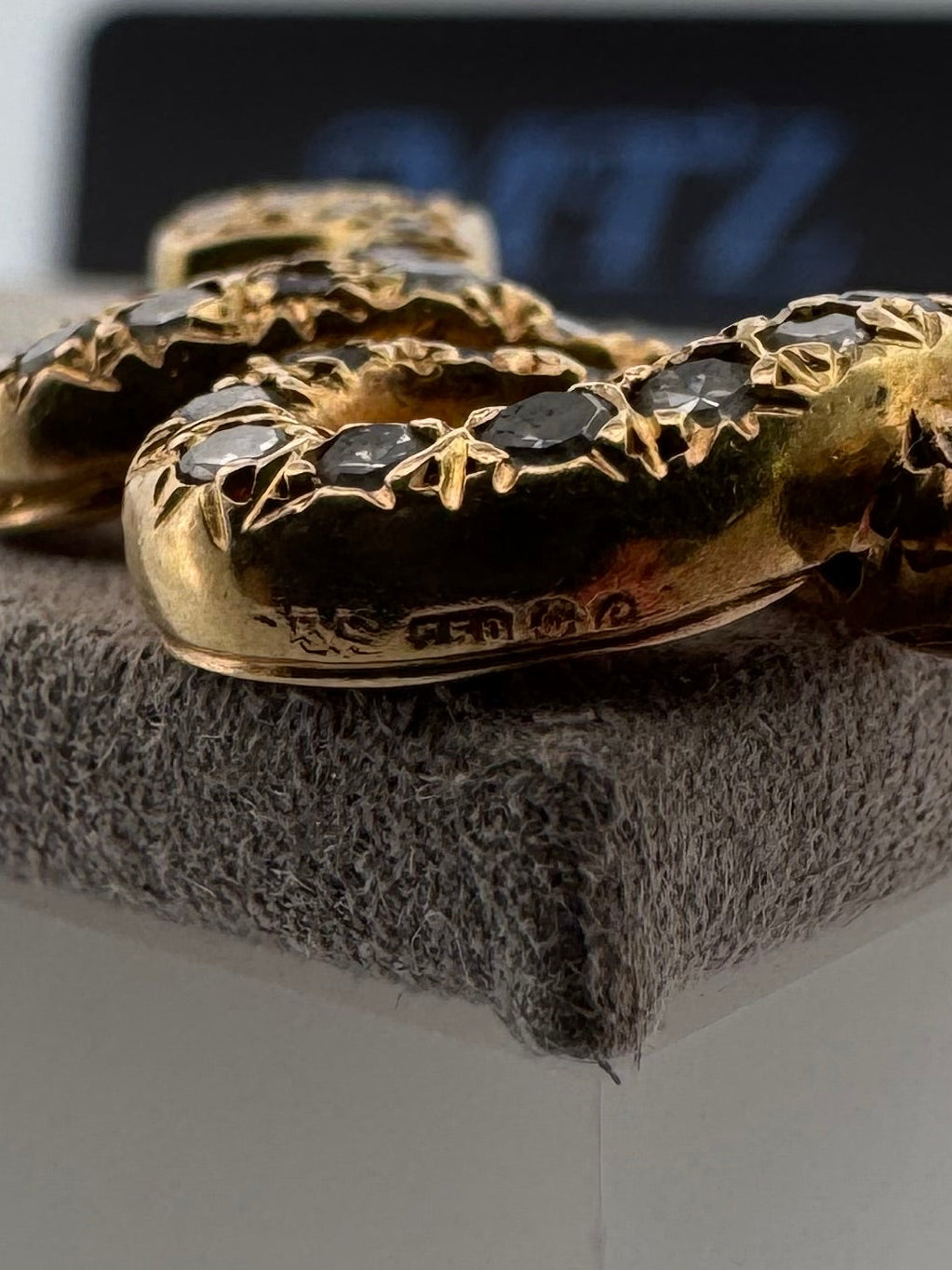 Victorian Antique Snake Diamond Necklace 18kt Yellow Gold