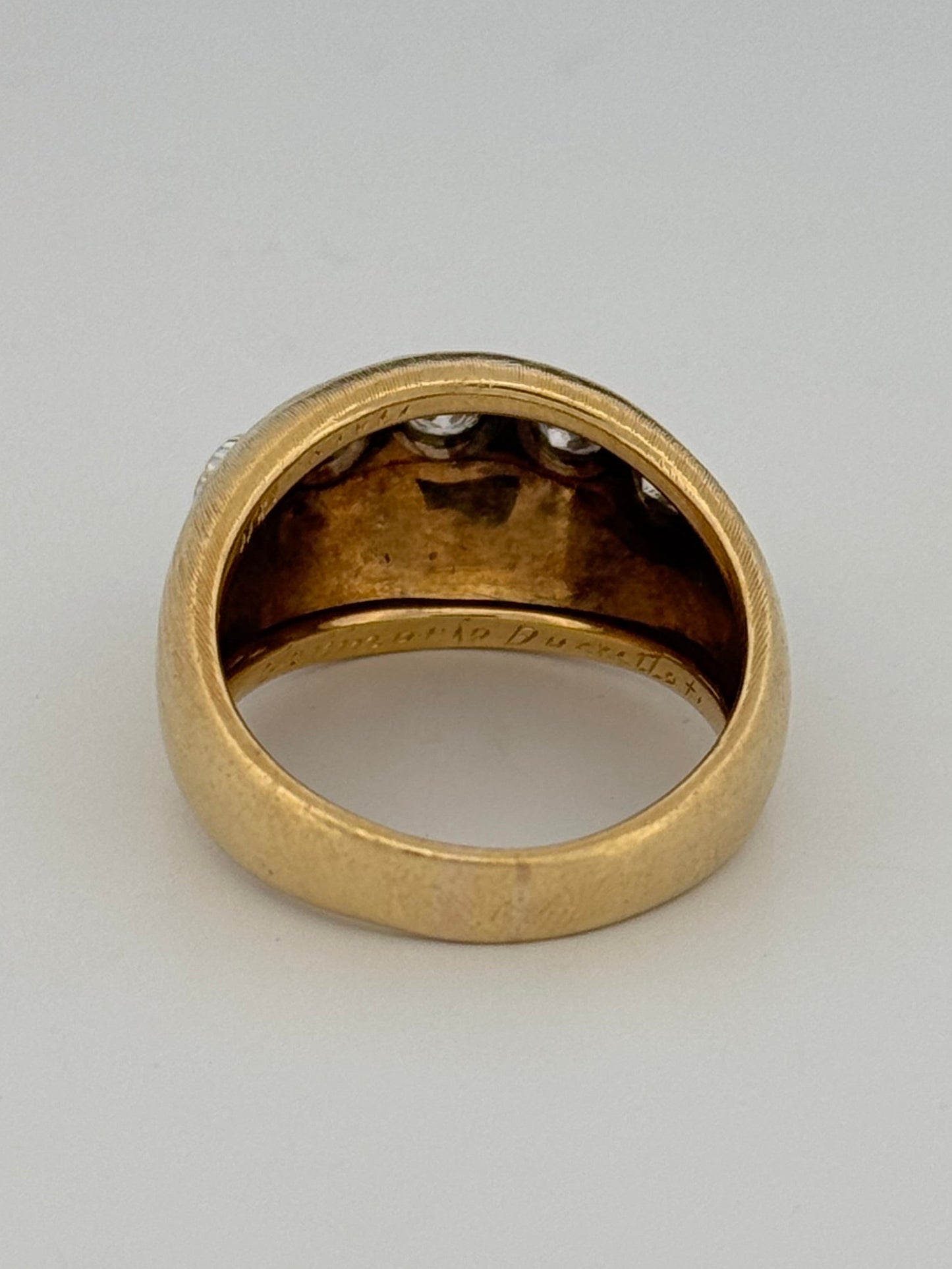 Vintage Gianmaria Buccellati Dome Diamond Ring 18k Yellow Gold