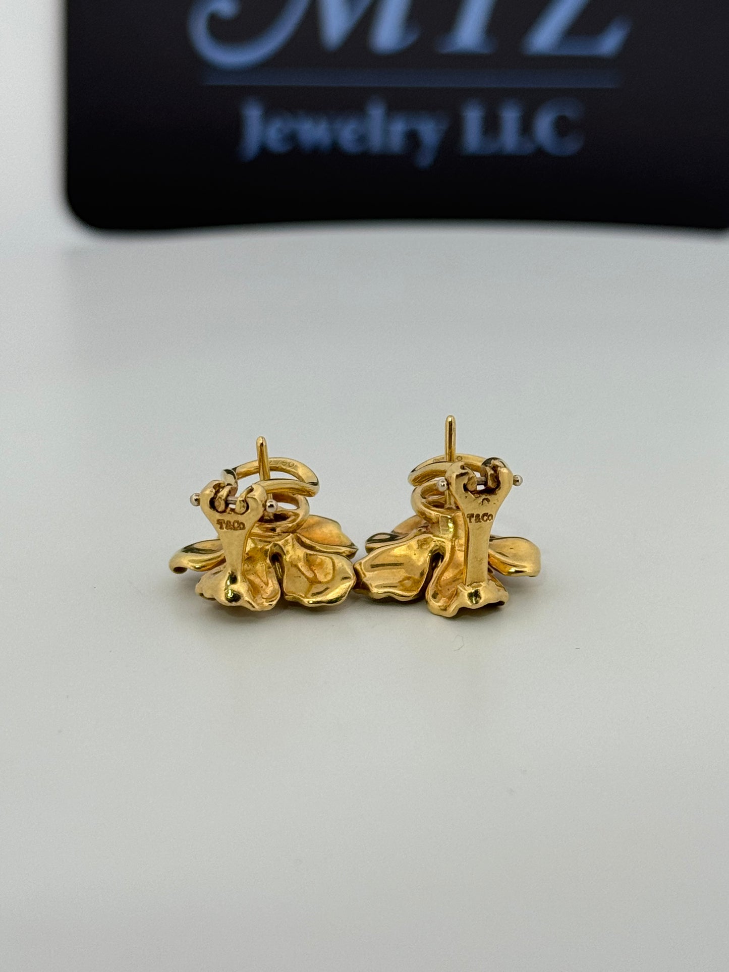Tiffany & Co Vintage Flower Yellow gold 18kt Earrings