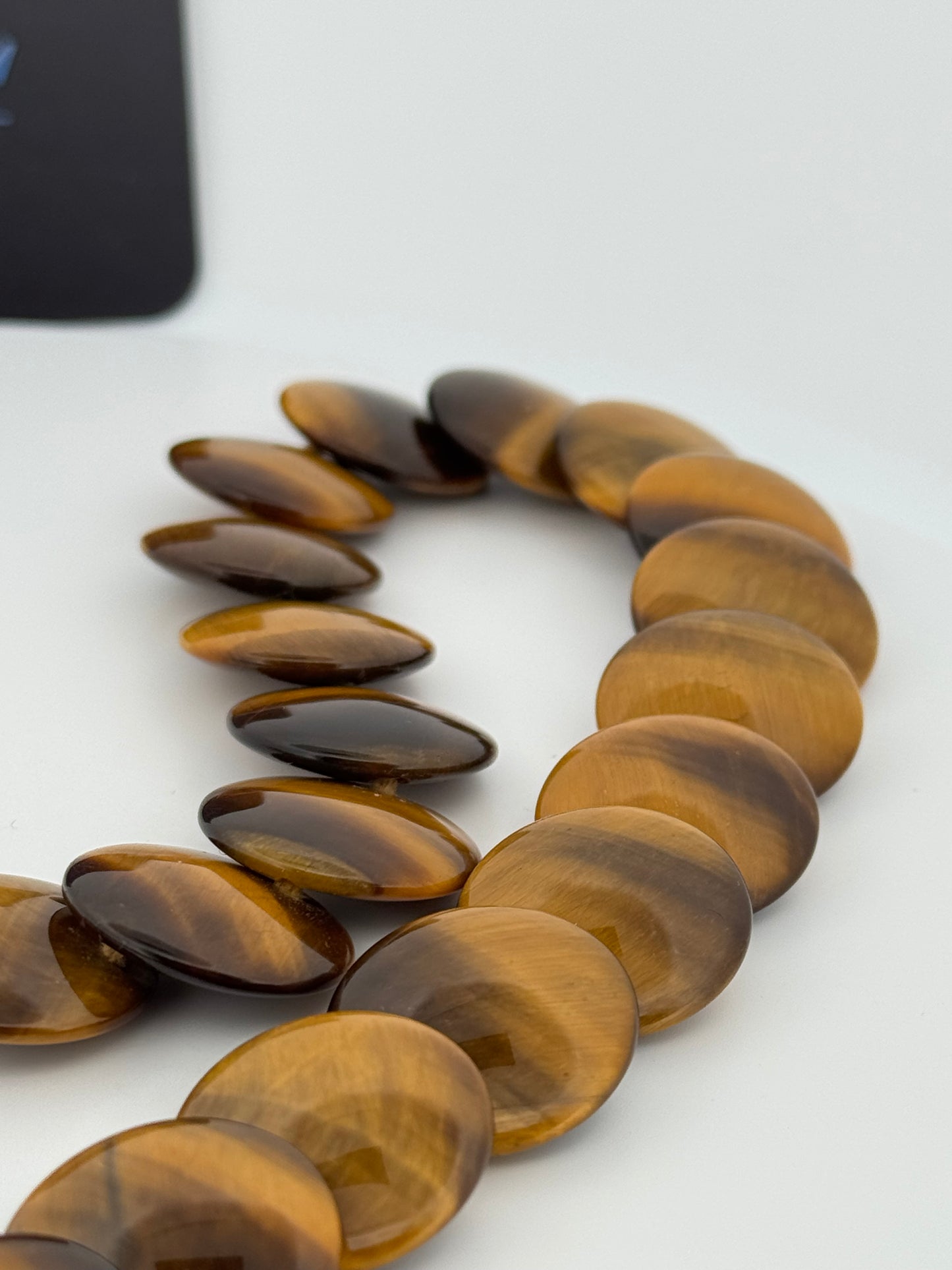 Tiffany & Co Paloma Picasso Tiger Eye Necklace 18kt Yellow Gold