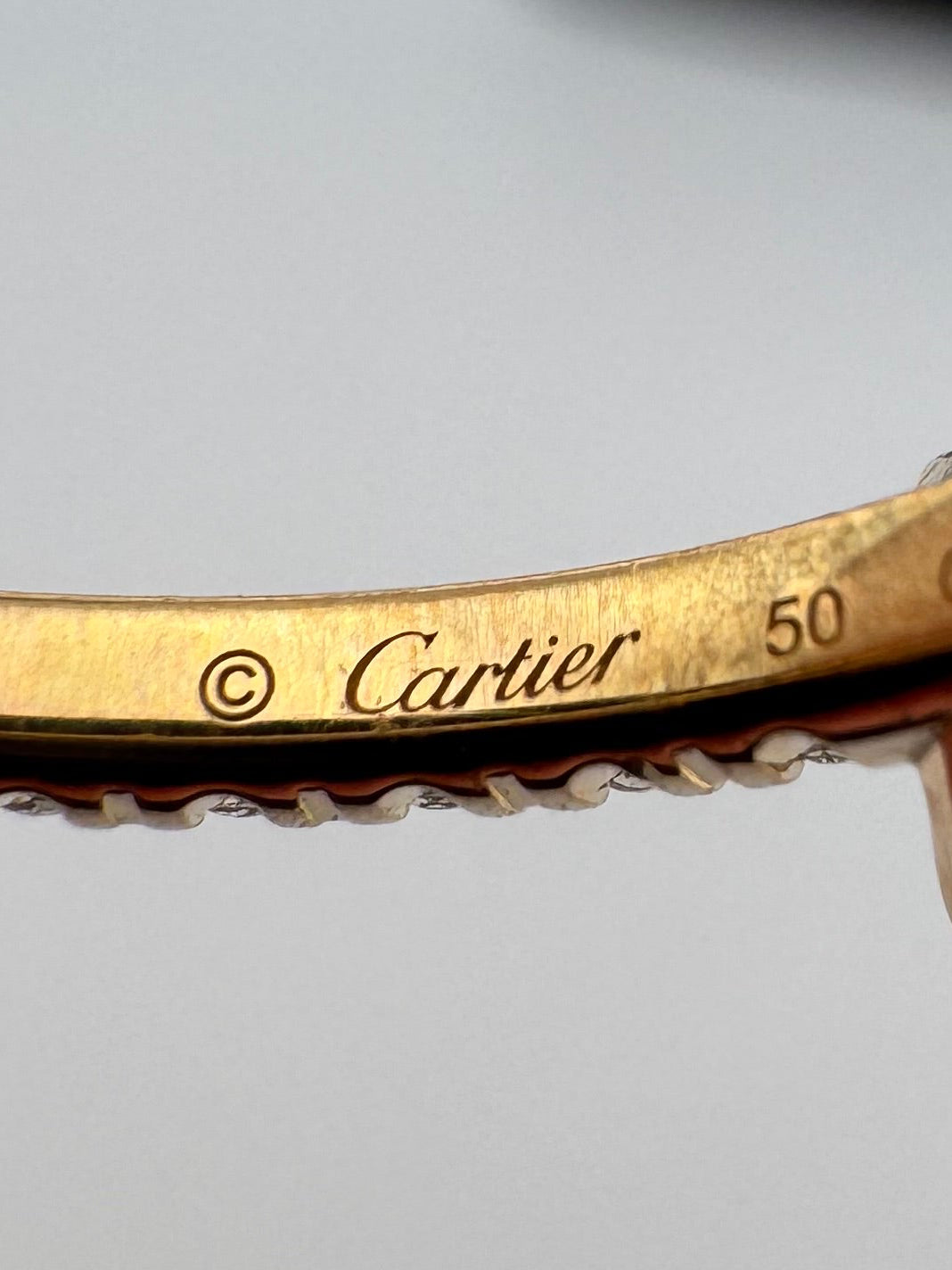 Etincelle De Cartier Ring, Princess- Cut Diamond, Paved 18k Yellow Gold Size 50