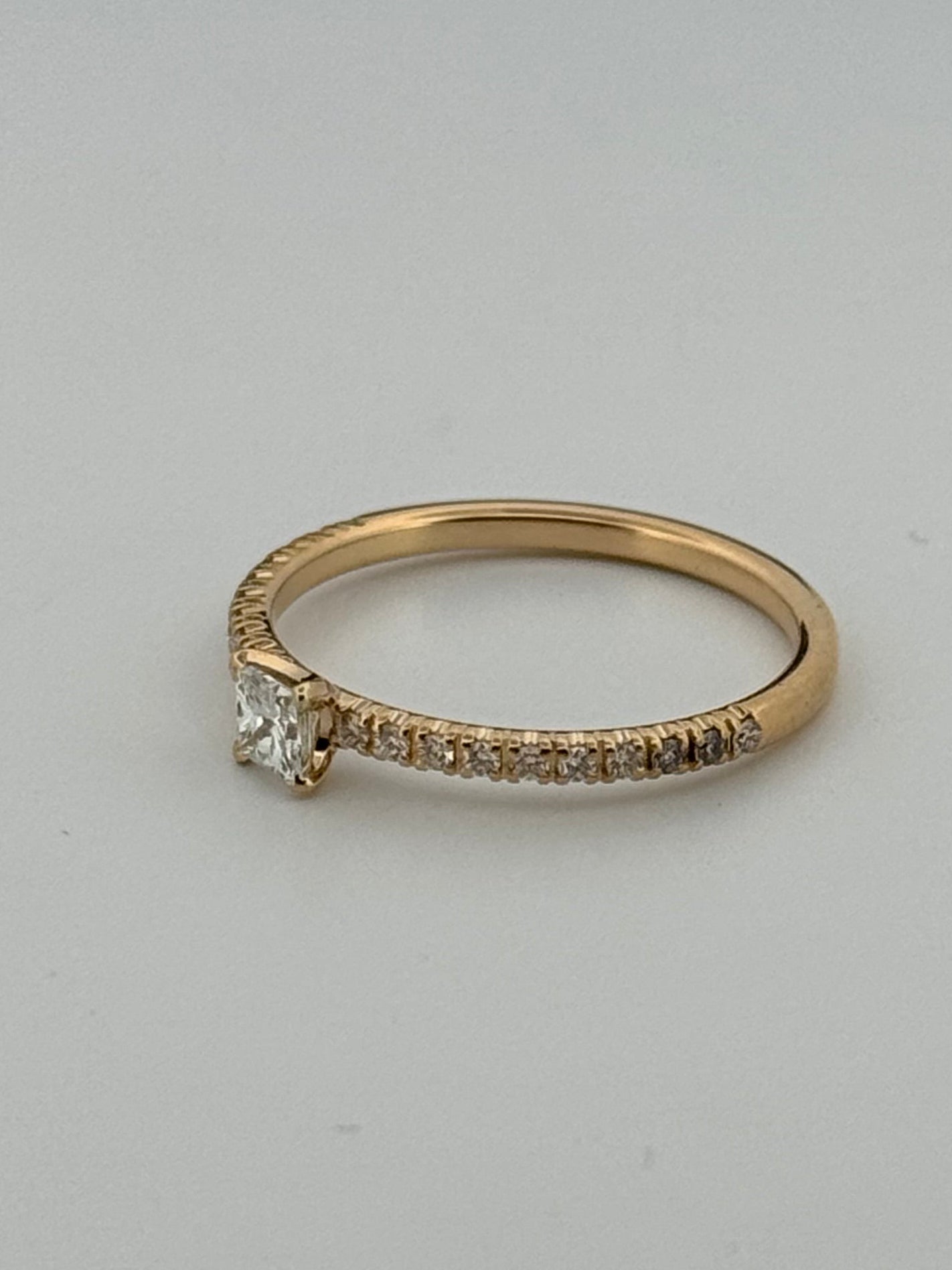 Etincelle De Cartier Ring, Princess- Cut Diamond, Paved 18k Yellow Gold Size 50