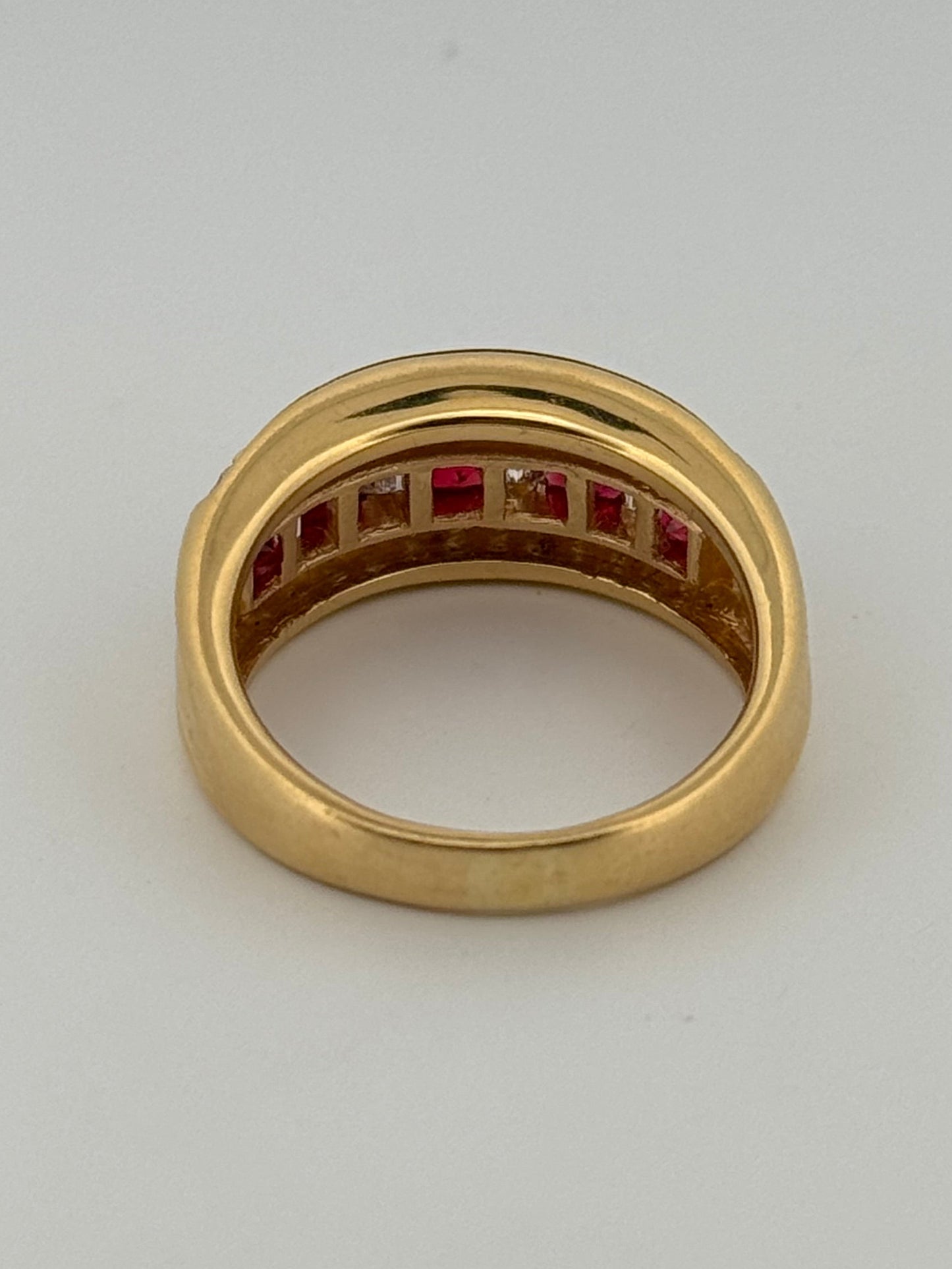 Estate 18kt Yellow Gold Ruby and Diamond Ring