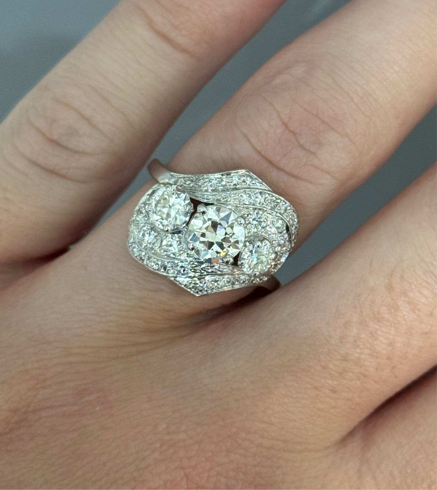 Art Deco Platinum Diamond Ring