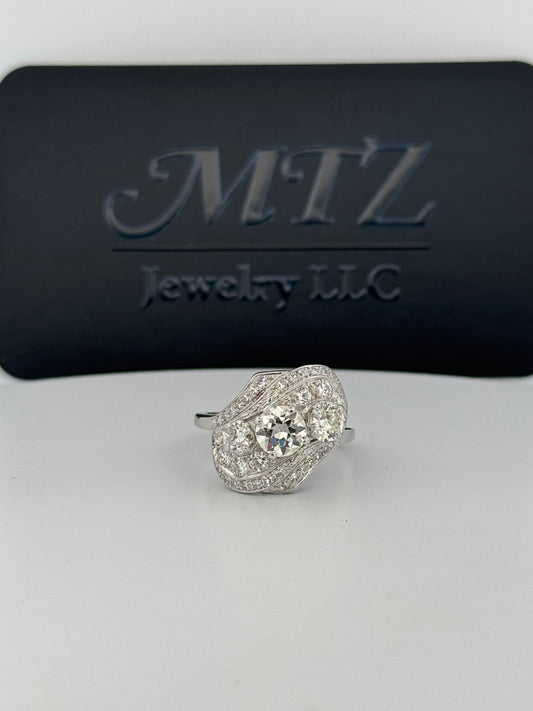 Art Deco Platinum Diamond Ring