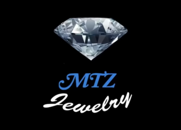 Diamond graphic with 'MTZ Jewelry' text on a black background